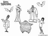 Hotel Transylvania Coloring Pages Characters Printable Kids Color sketch template