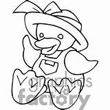 Duck Clipart Outline Mallard Coloring Hat Pages Use Overalls Clipartmag Choose Board sketch template