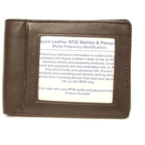 royce leather rfid blocking double id flat fold wallet