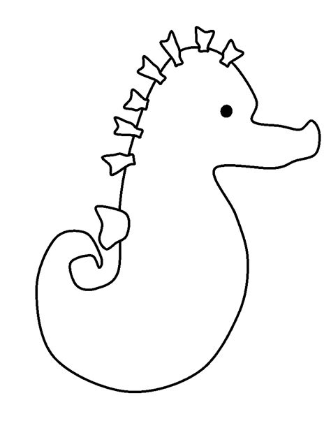 seahorse template  kids clipart