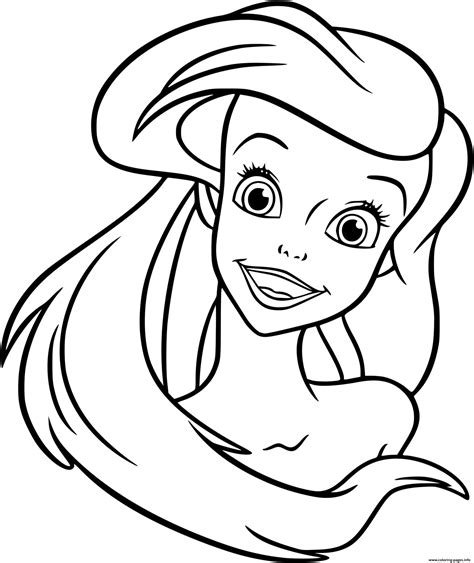 princess ariel   mermaid coloring page printable