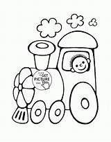 Coloring Pages Transportation Train Cartoon Toddlers Funny Wuppsy Makalenin Kaynağı Books sketch template