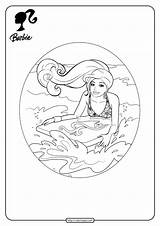 Barbie Surfing Coloringoo sketch template