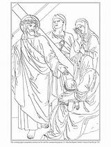 Cross Station Coloring Catholic sketch template