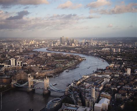 aerial view  london   river thames england  stocksy contributor travelpix stocksy