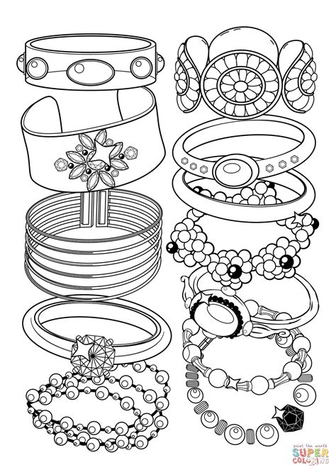 bracelets coloring page  printable coloring pages