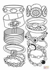 Coloring Bracelets Pages Jewelry Printable Drawing Supercoloring Main Book sketch template