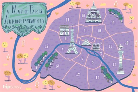 guide  paris arrondissements map