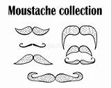 Moustache sketch template