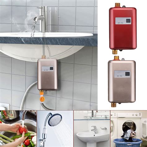 upwater  kw lcd electric tankless instant hot water heat faucet