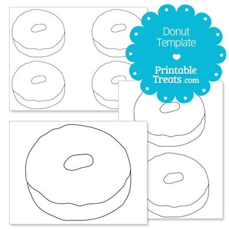 printable donut template templates printable  donut craft arts