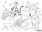Pooh Thanksgiving Winnie Disney Coloring Clipart Fall Pages Cute Family Friends Kids Clipground sketch template