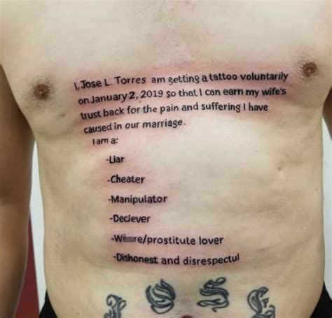man gets awful confession tattoo to win his wife back