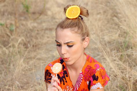 free images people girl hair flower orange model spring