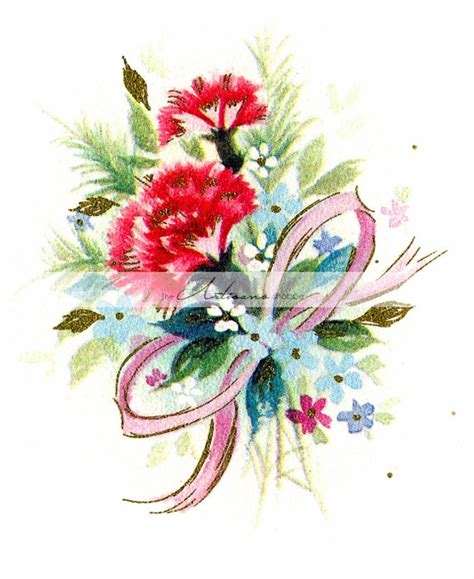 digital  printable flowers floral bouquet image