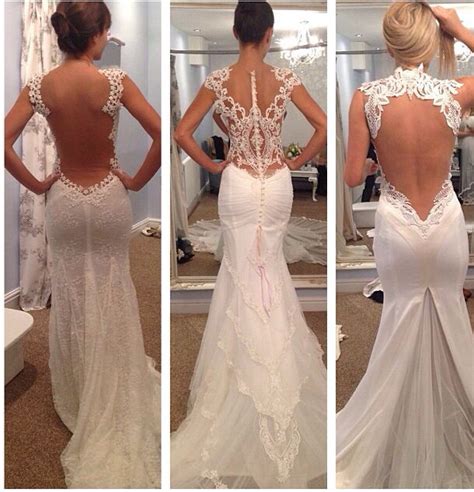 enhance your glamour with a backless wedding dresses ohh