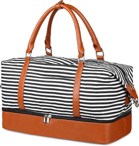 Women Weekender Bag Overnight Travel Duffle Tote Bags Holdall Handbag