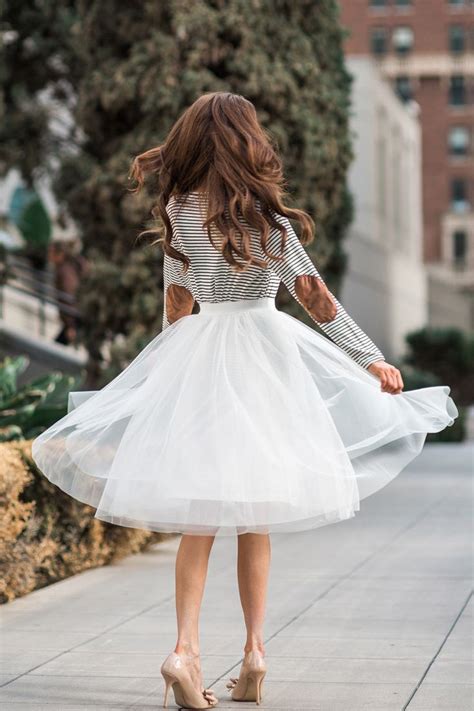 White Tulle Midi Skirt Tulle Skirts For Women Midi