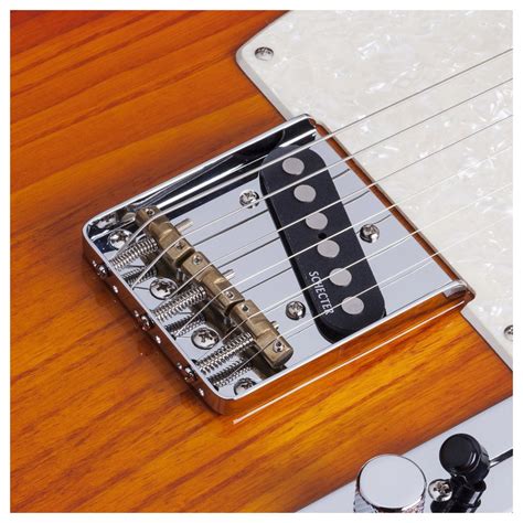 schecter pt standard electric guitar aged cherry burst  gearmusic