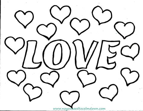 love word coloring coloring pages