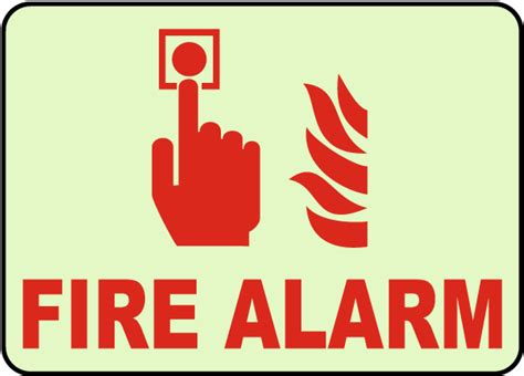 press  fire alarm sign