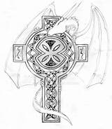 Cross Dragon Celtic Drawing Deviantart Drawings Getdrawings sketch template