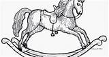 Rocking Horse Coloring Toy sketch template