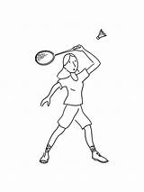 Badminton sketch template