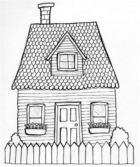 drawing house posted  jacqueline hudon verrelli