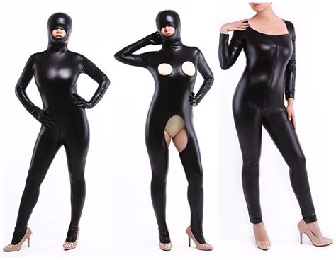 Spandex Shiny Metallic Sexy Woman Zentai Suit Costume Bodysuit