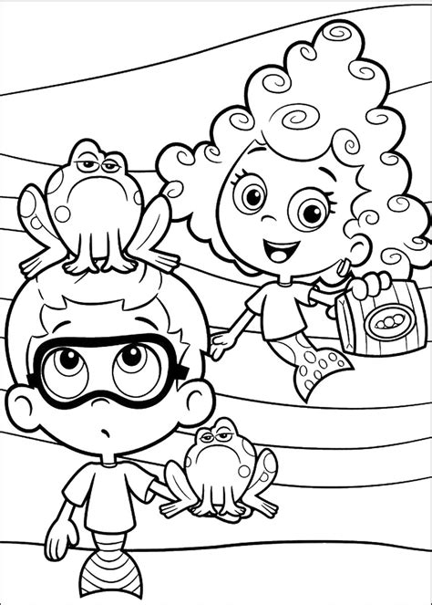 bubble kitty coloring page coloring pages bubble guppies