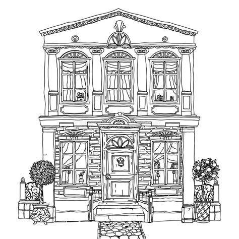 房子的黑白例证 向量 向量例证 插画 包括有 庄园 乱画 幻想 图象 投反对票 曲线 设计 72269748