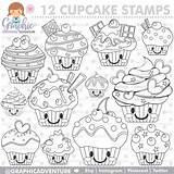 Designlooter Cupcake Stamp sketch template