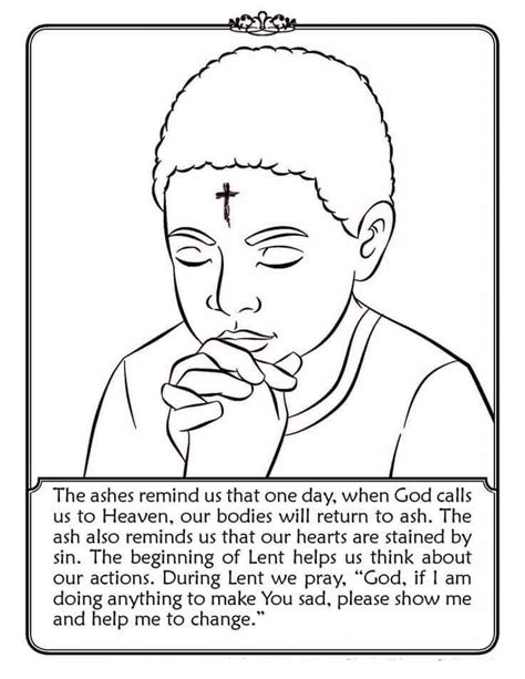 ash wednesday coloring pages  coloring pages  kids