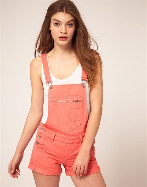 fab coloured dungaree overalls fashion denim dungaree shorts cute overalls