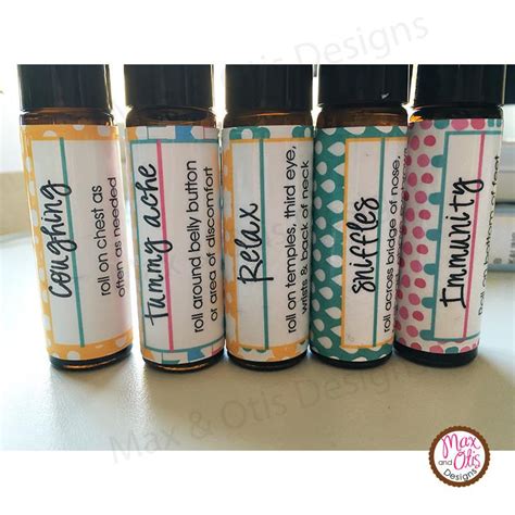 Printable 2 Stickers And Labels 10 Ml Essential Oil