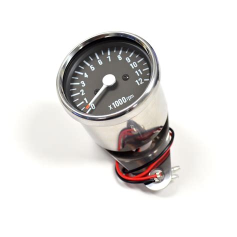 mini universal motorcycle mechanical  rpm tach tachometer gauge  ebay