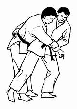 Judo Karate Jitsu Prise Kampsport Hugolescargot Jiu Martial Ju Aikido sketch template