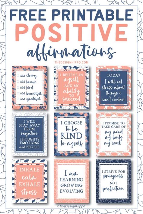 printable affirmation cards  adults printable templates