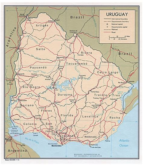 large detailed administrative and political map of uruguay uruguay