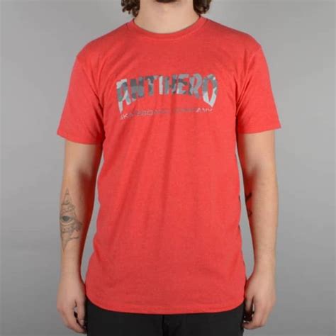 Antihero Skateboards Skate Co Camo Slim Fit Skate T Shirt Red