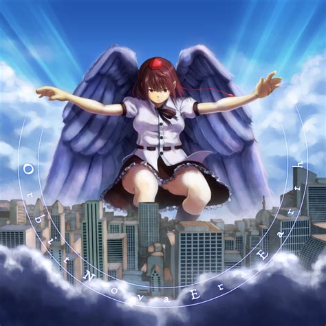 Safebooru 1girl Album Cover Angel Angel Wings Angra Band Bangs Belt