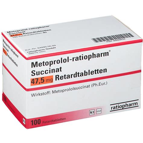 metoprolol ratiopharm succinat  mg  st shop apothekecom