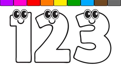 learn colors  kids   numbers coloring page youtube