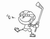 Hockey Coloring Learn Children Play Player Ice Coloringcrew sketch template