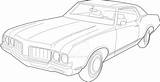 Cutlass Oldsmobile sketch template