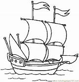 Coloring Printable Transport Ship5 Pages Water Boat Ship Columbus Pirate Color Boats Kids Simple Ships Colouring Barco Winter Para Book sketch template