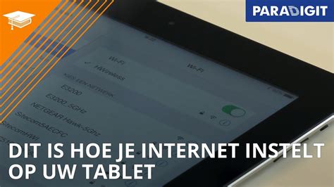hoe wifi installeren op tablet  ipad   paradigit youtube