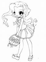 Chibi Coloring Pages Printable Kids Print Color Girl sketch template