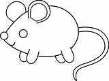 Cute Mouse Clip Colorable Coloring Cartoon Outline Mice Clipart Pages Giraffe Drawing Cliparts Animal Colouring Rat Color Simple Easy Small sketch template